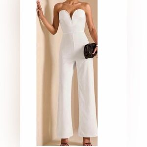 Strapless White Jumpsuit
